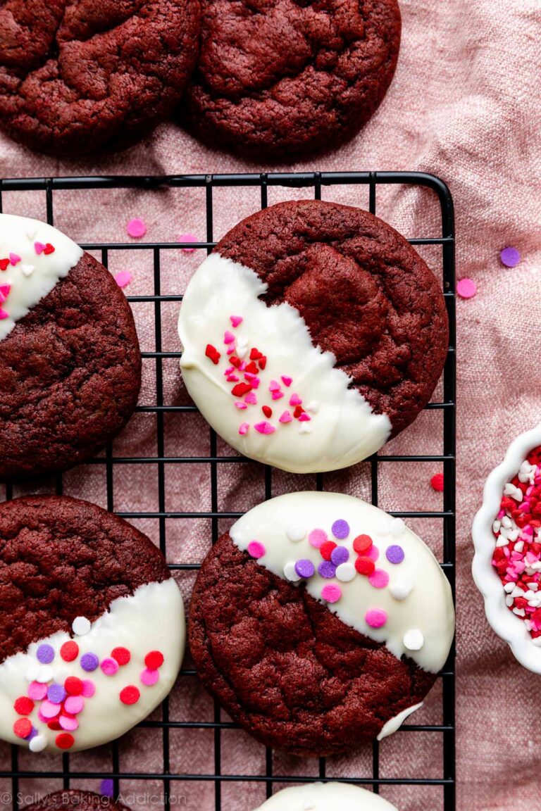 White Chocolate Red Velvet Cookies